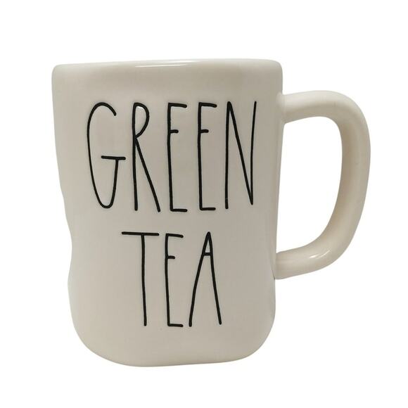 Rae Dunn "GREEN TEA" & "CHAMOMILE TEA" Mug Set - Picture 4 of 6